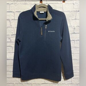 Men’s Columbia Terpin Point III Sweater Fleece Half-Zip Pullover, Navy, Small